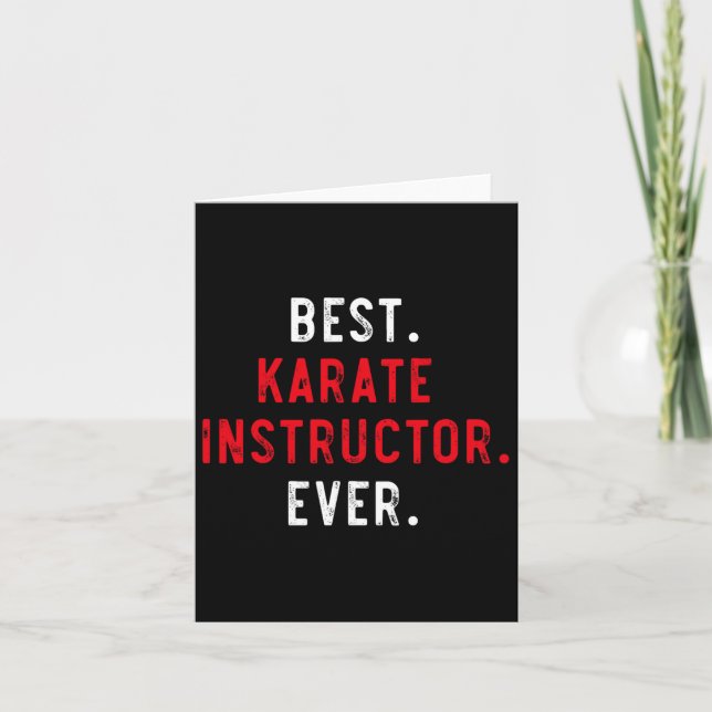 Tarjeta Mejor instructor de karate - Karate Inspirador (Anverso)