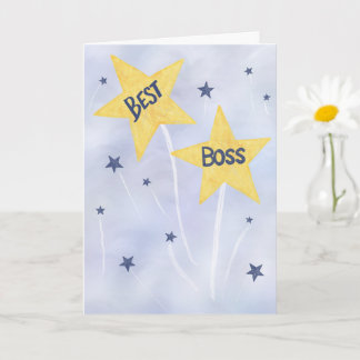 Tarjeta Mejor Jefe Estrellas Fugaces