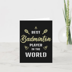 Tarjeta Mejor Jugador De Badminton En El Mundo Gracioso Ba