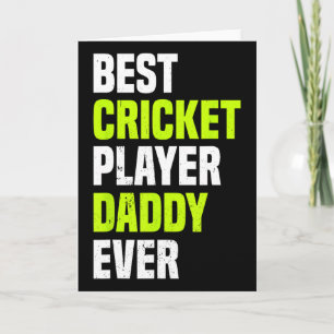 Tarjeta Mejor jugador de cricket Papá jamás - Papá jugando