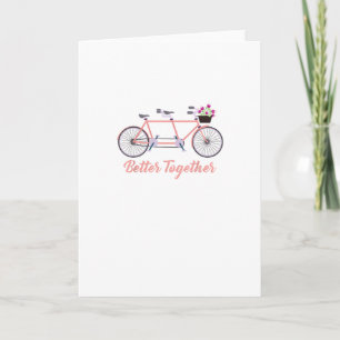 Tarjeta Mejor Juntos Bicicleta Tandem Juntos Diseño Modern
