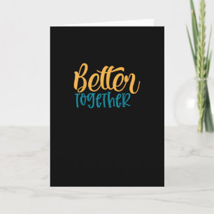 Tarjeta Mejor Juntos Cita Positiva Diseño Minimalista