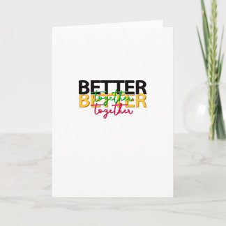 Tarjeta Mejor Juntos como un Estilo Familiar Sentimental 