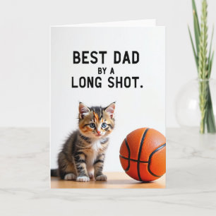 Tarjeta Mejor Kit de Pelota Deportiva de Gatito para Papá