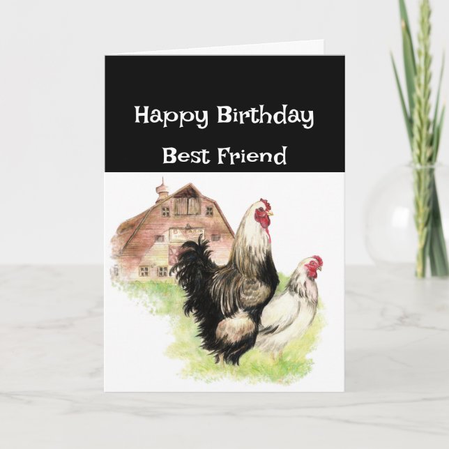 Tarjeta Mejor Licitación de Pollo Funny de Aniversario (Anverso)