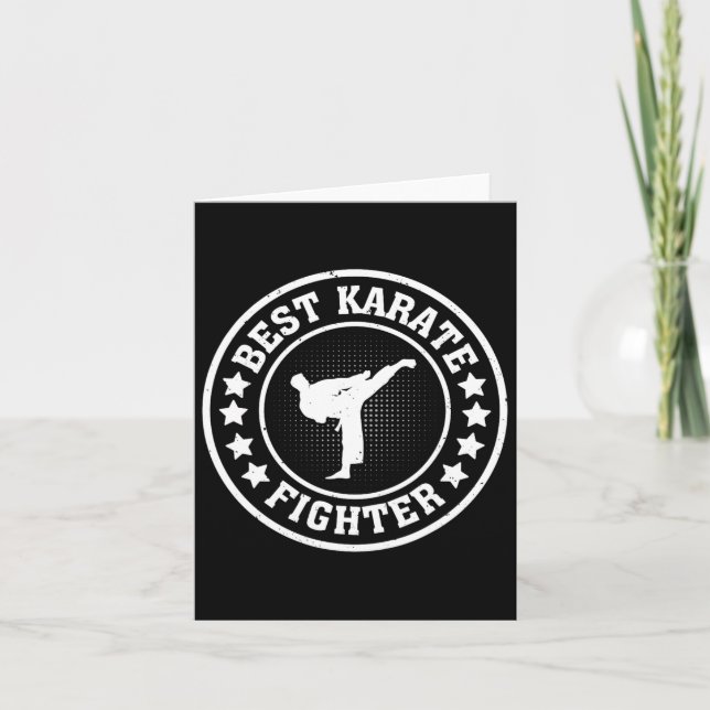 Tarjeta Mejor luchador de karate - Karate Fighter Karate (Anverso)
