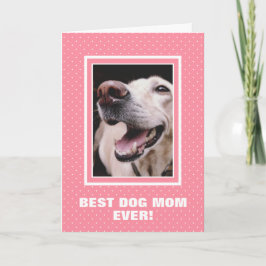Tarjeta Mejor madre de perro Personalizado foto Día de la 