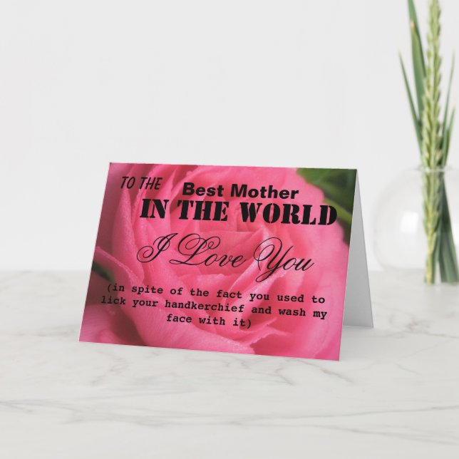 Tarjeta Mejor Madre Graciosa (Anverso)