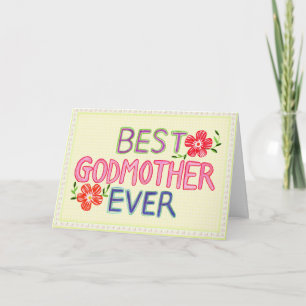 Tarjeta Mejor Madrina del Mundo Madrina Día de las Madres