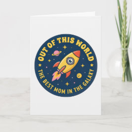 Tarjeta Mejor Mamá Cohete Nave Espacial Cumpleaños Día de 
