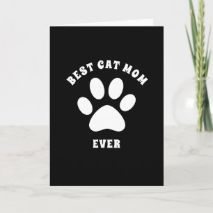 Tarjeta Mejor Mamá de Gatos Personalizada con Texto Person