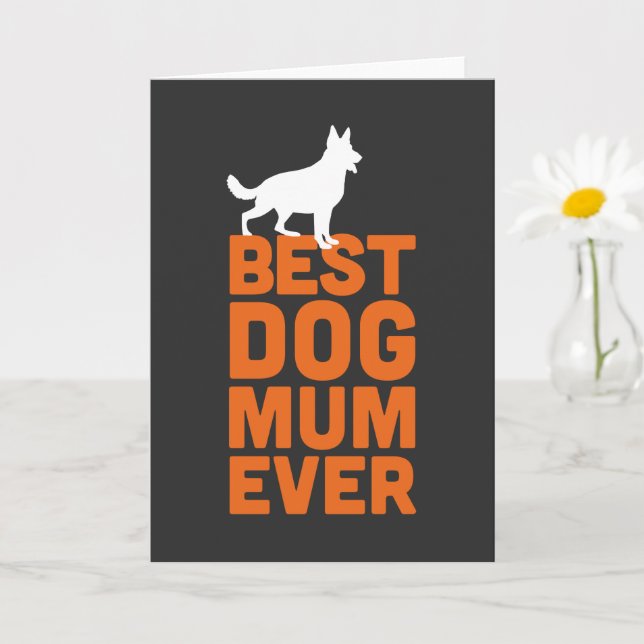Tarjeta Mejor Mamá de perro de la historia - Pastor alemán (Planta pequeña)