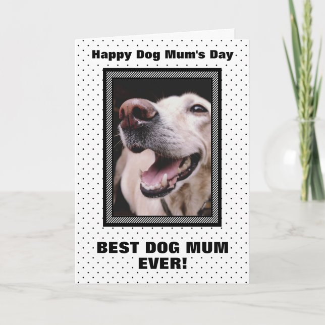 Tarjeta Mejor Mamá de perro Personalizado foto Día de la M (Anverso)