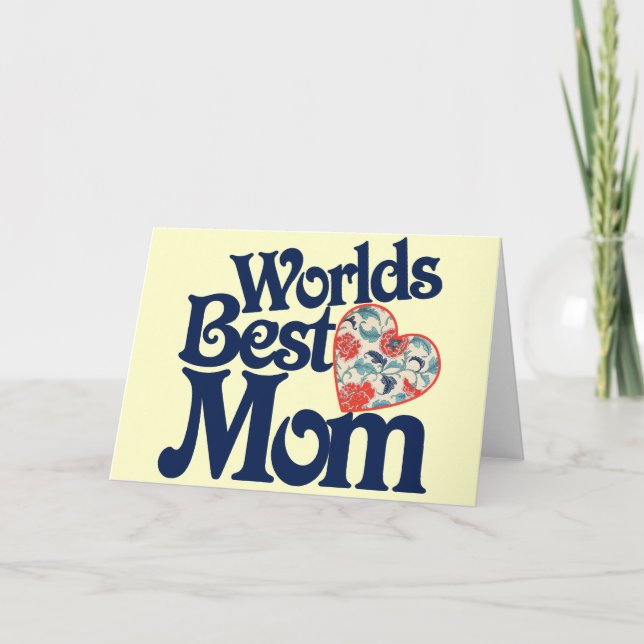 Tarjeta Mejor Mamá del Mundo (Anverso)