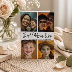 Tarjeta Mejor Mamá del Mundo con Foto Personalizada a Mano