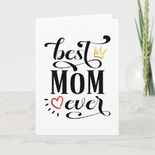 Tarjeta Mejor Mamá del Mundo Cotización del Día de la Madr