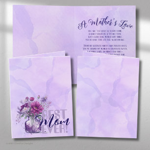 Tarjeta ''Mejor Mamá del Mundo'' día de la madre - Florero