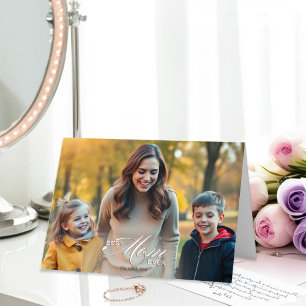 Tarjeta Mejor Mamá del Mundo Foto del Día de la Madre