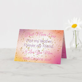 Tarjeta Mejor Mamá Día de la Madre Moderno Colorido Y Eleg