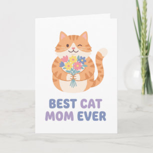 Tarjeta Mejor Mamá Gata del Mundo Tabby Gato Gráfico