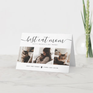 Tarjeta Mejor Mamá Gata: Foto de Gata Personalizada para e