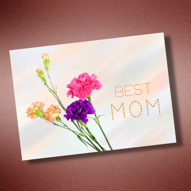 Tarjeta Mejor Mamá mejor mamá jamás pastel elegante floral (Subido por el creador)