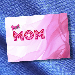 Tarjeta Mejor mamá mejor mamá jamás rosa moda moderna eleg