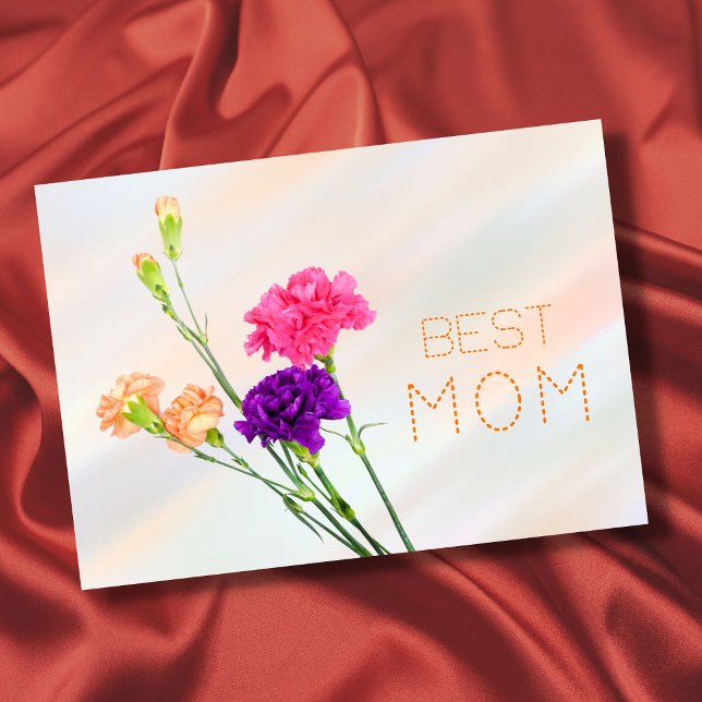 Tarjeta Mejor Mamá mejor mamá nunca pastel elegante floral (Subido por el creador)