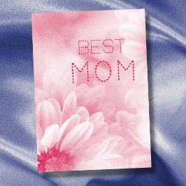Tarjeta Mejor Mamá mejor mamá pastel elegante floral 