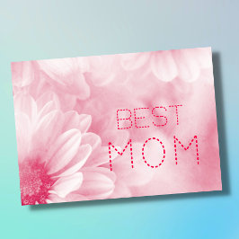 Tarjeta Mejor Mamá mejor mamá pastel elegante floral