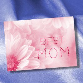 Tarjeta Mejor Mamá mejor mamá pastel elegante floral 