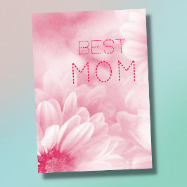 Tarjeta Mejor Mamá mejor mamá pastel elegante floral