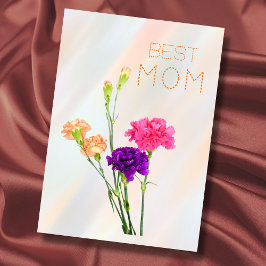 Tarjeta Mejor Mamá mejor mamá pastel elegante floral 