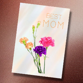 Tarjeta Mejor Mamá mejor mamá siempre pastel elegante flor