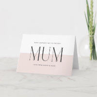 Mejor Mamá Minimalista Rosa de Rubor en el Día de 