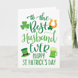 Tarjeta Mejor marido del mundo para el Día de San Patricio
