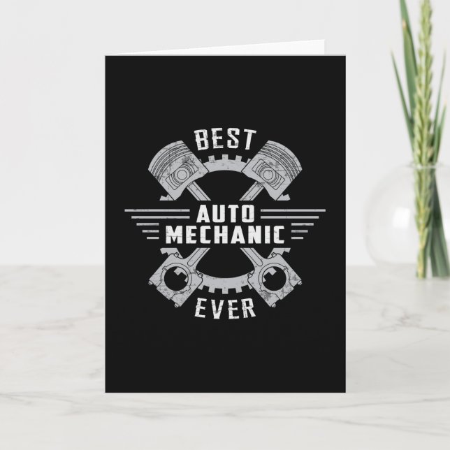 Tarjeta Mejor Mechanics Motor Mechanics Funny Gift (Anverso)