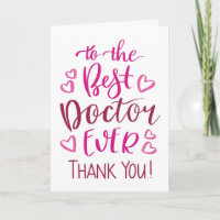 Mejor Médica jamás gracias tipografía en rosa