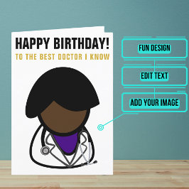Tarjeta Mejor Médica que conozco Cumpleaños