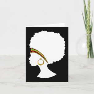 Tarjeta Mejor mujer afroamericana de tela de pelo natural