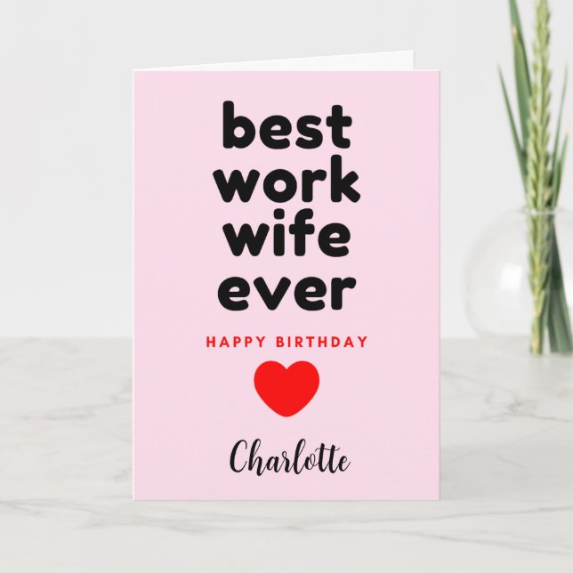 Tarjeta Mejor Mujer Trabajadora Feliz Cumpleaños (Anverso)