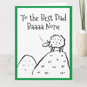 Tarjeta Mejor Oveja Graciosa del Día del Padre Diciendo un