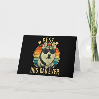 Tarjeta Mejor padre de perro siberiano husky del día de lo