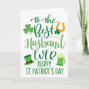Tarjeta Mejor Padre jamás tipografía del Día de San Patric
