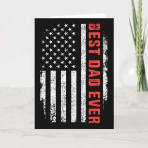 Tarjeta Mejor Papá Americano Bandera Día del Padre Cumplea