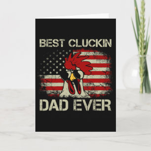 Tarjeta Mejor Papá Clueco Americano Bandera Americana Papá