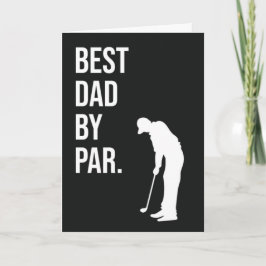 Tarjeta Mejor Papá Con Cartas De Golf Graciosas Para El Hu