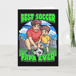 Tarjeta Mejor Papá de Fútbol Celebra el Día del Padre Papá