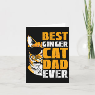 Tarjeta Mejor papá de gato ginger de todos los tiempos Ama