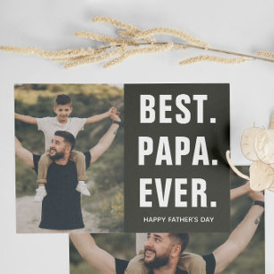 Tarjeta Mejor. Papá. De la historia. Día del Padre 
